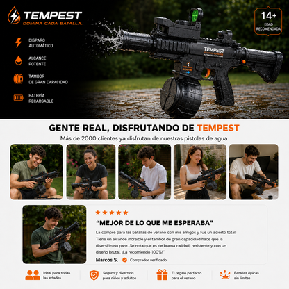 Pistola de Agua eléctrica de gran capacidad Tempest