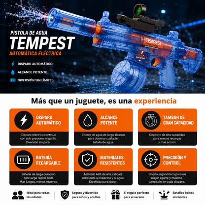 Pistola de Agua eléctrica de gran capacidad Tempest