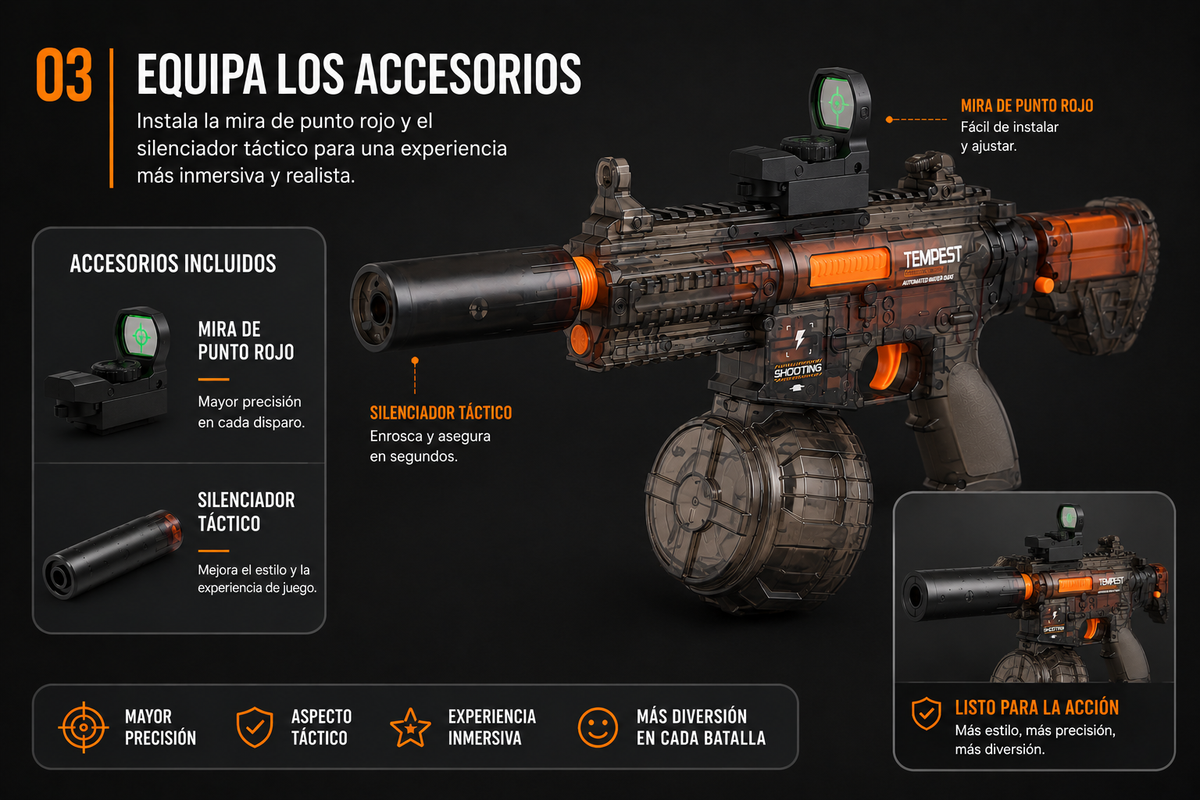 Equipa los accesorios
